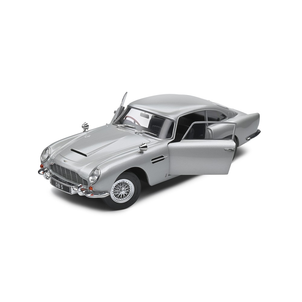Solido 1807101 ASTON MARTIN DB5 RHD Silver Birch 007 Bond Style - Scale 1:18