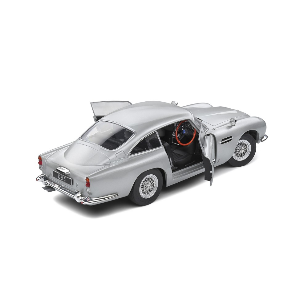 Solido 1807101 ASTON MARTIN DB5 RHD Silver Birch 007 Bond Style - Scale 1:18