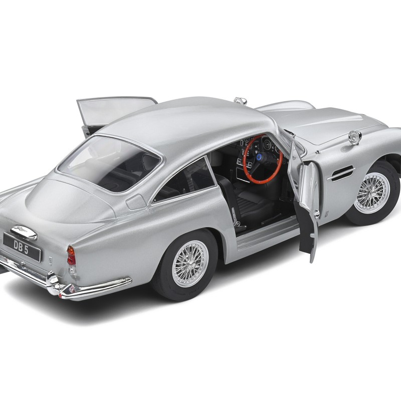 Solido 1807101 ASTON MARTIN DB5 RHD Silver Birch 007 Bond Style - Scale 1:18