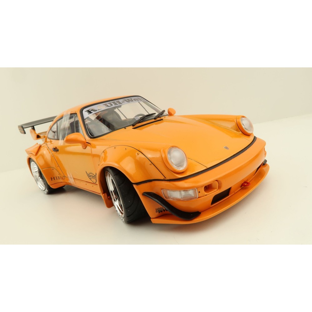 Solido S1807501 Porsche 964 RWB HIBIKI Orange - Scale 1:18