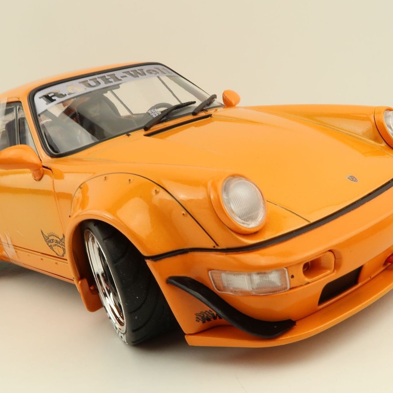 Solido S1807501 Porsche 964 RWB HIBIKI Orange - Scale 1:18