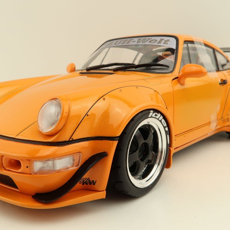 Solido S1807501 Porsche 964 RWB HIBIKI Orange - Scale 1:18