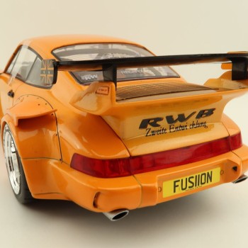 Solido S1807501 Porsche 964 RWB HIBIKI Orange - Scale 1:18