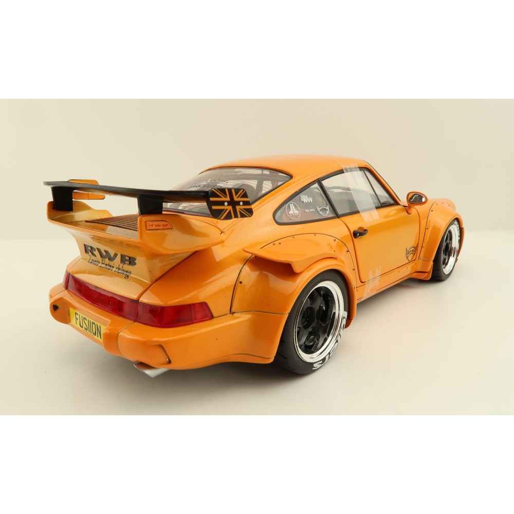 Solido S1807501 Porsche 964 RWB HIBIKI Orange - Scale 1:18