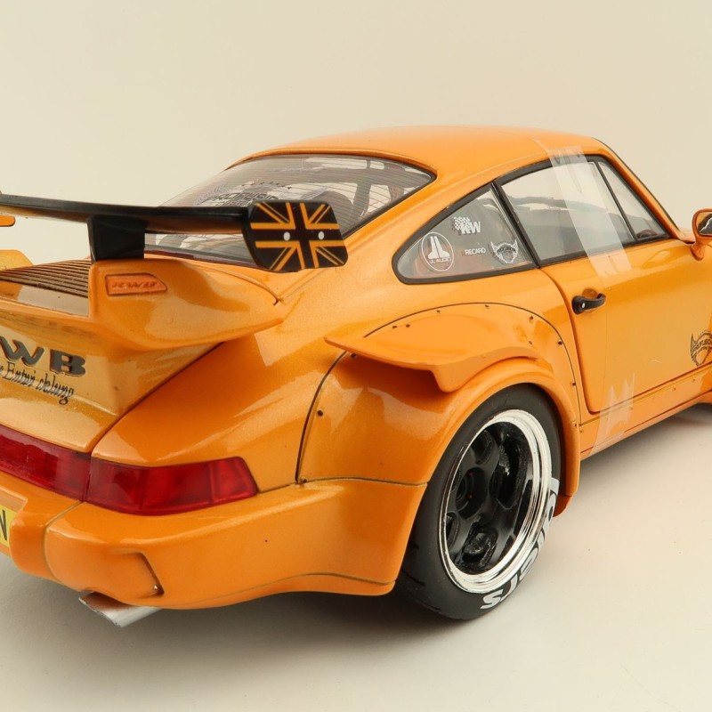 Solido S1807501 Porsche 964 RWB HIBIKI Orange - Scale 1:18