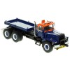 Heavy Haul Replicas ZHHR129B-2 - Heavy Haul Mack RD800 Tractor with Ballast Tray - Orange Blue over Black 1:50