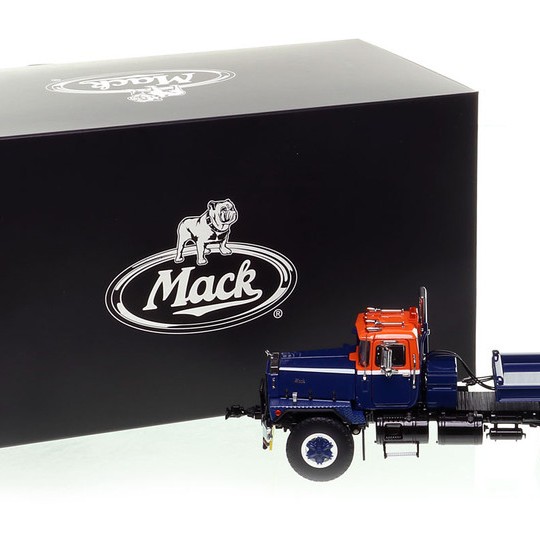 Heavy Haul Replicas ZHHR129B-2 - Heavy Haul Mack RD800 Tractor with Ballast Tray - Orange Blue over Black 1:50