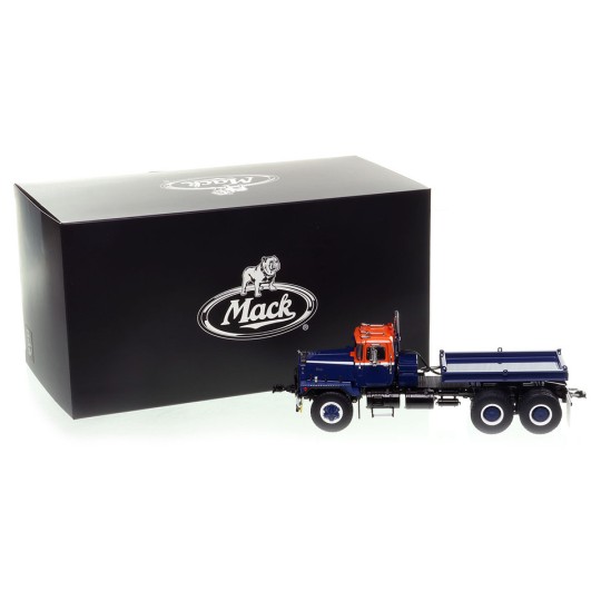 Heavy Haul Replicas ZHHR129B-2 - Heavy Haul Mack RD800 Tractor with Ballast Tray - Orange Blue over Black 1:50