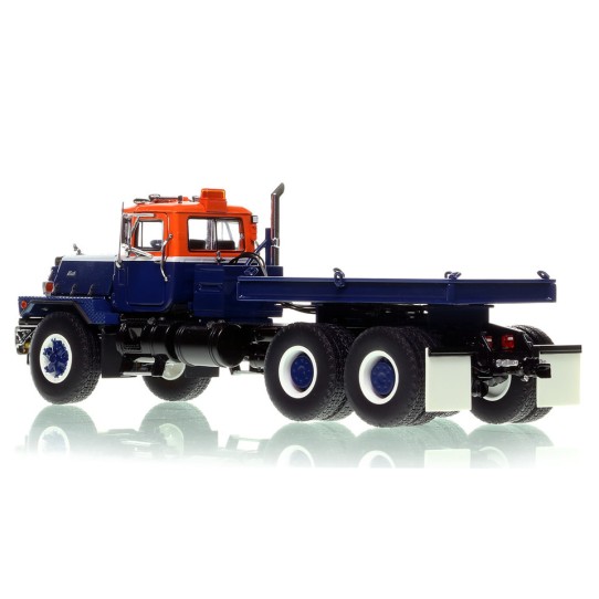 Heavy Haul Replicas ZHHR129B-2 - Heavy Haul Mack RD800 Tractor with Ballast Tray - Orange Blue over Black 1:50