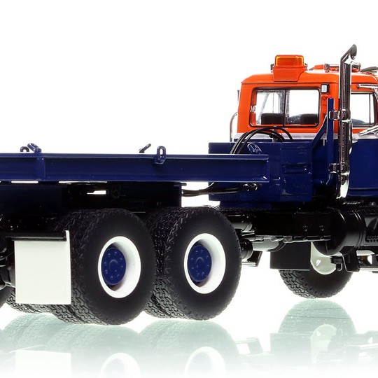 Heavy Haul Replicas ZHHR129B-2 - Heavy Haul Mack RD800 Tractor with Ballast Tray - Orange Blue over Black 1:50