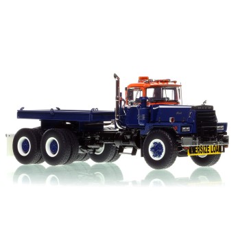 Heavy Haul Replicas ZHHR129B-2 - Heavy Haul Mack RD800 Tractor with Ballast Tray - Orange Blue over Black 1:50