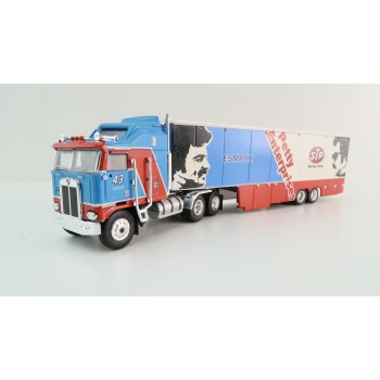 Brekina - 1980 Kenworth K100 Aerodyne with Racing Trailer - STP Racing Team Petty Enterprises - Scale 1:87