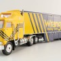 Brekina - 1980 Kenworth K100 Aerodyne with Racing Trailer - Wrangler Racing Team - Scale 1:87