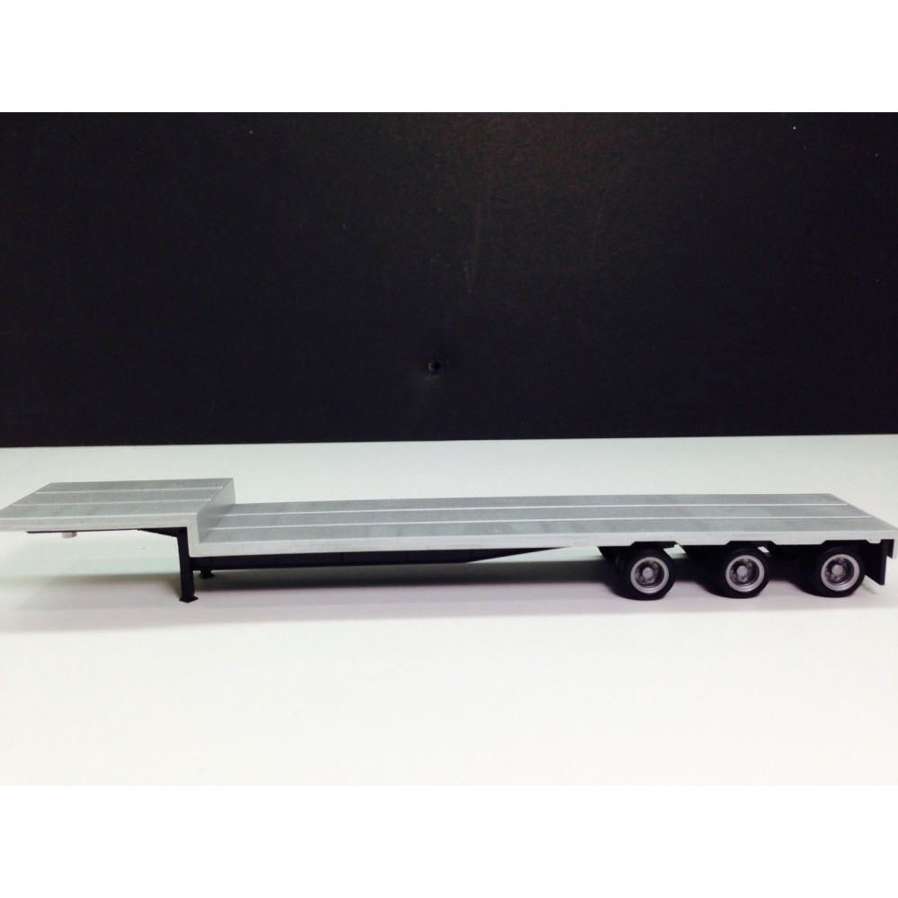 Promotex 5332 - 3 axle Drop Deck Flatbed Semi Trailer - Scale 1:87