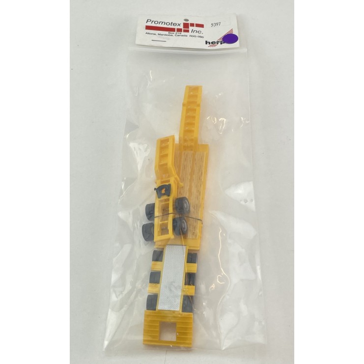 Promotex 5397 - 3 axle Low Loader Trailer with Dolly Yellow - Scale 1:87