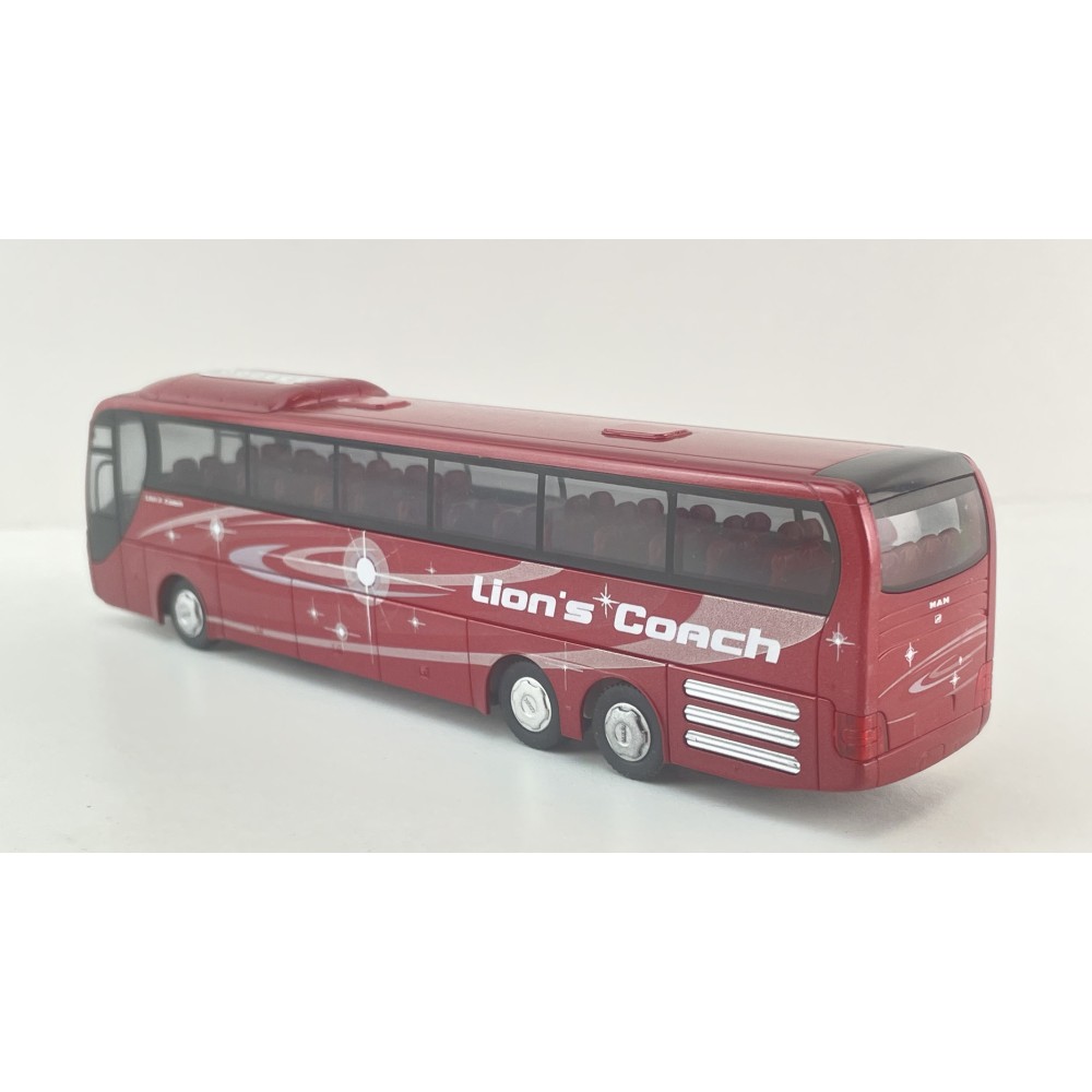 Rietze 64340 MAN Lion's Top Travel Coach Bus Red - Scale 1:87