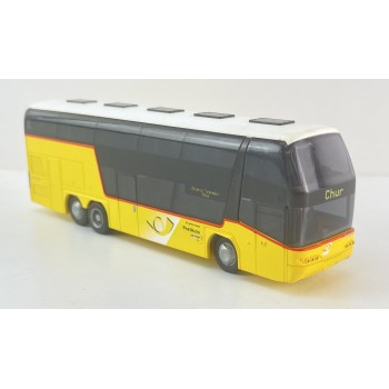 Rietze 65326 Neoplan Skyliner Double Decker Coach Bus Postauto Graubünden - Scale 1:87