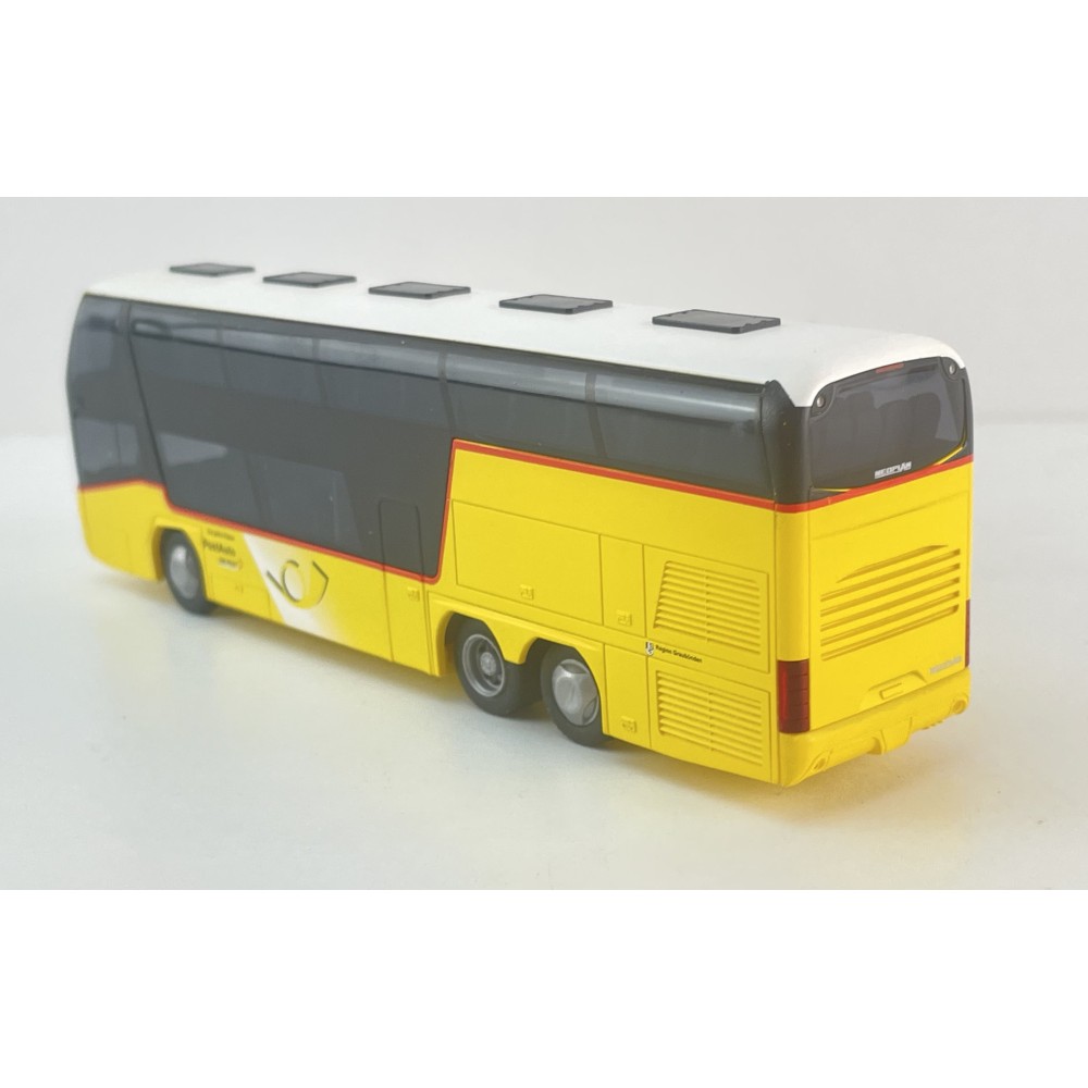 Rietze 65326 Neoplan Skyliner Double Decker Coach Bus Postauto Graubünden - Scale 1:87