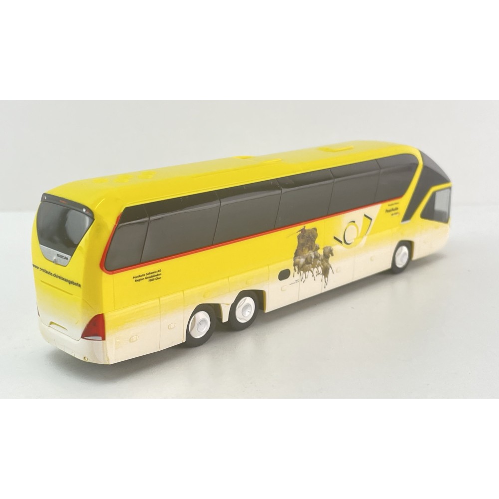Rietze 66763 Neoplan Starliner II Coach Bus Postauto - Region Graubünden Chur - Scale 1:87