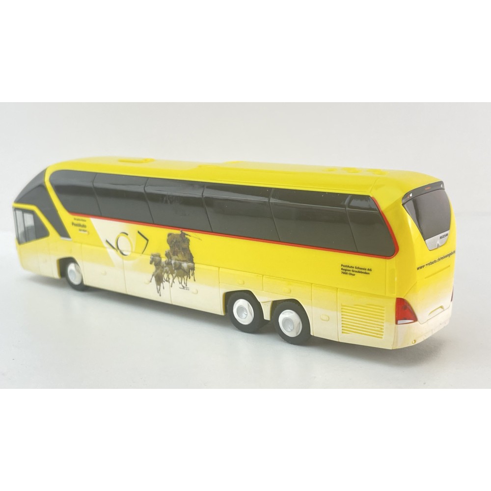 Rietze 66763 Neoplan Starliner II Coach Bus Postauto - Region Graubünden Chur - Scale 1:87