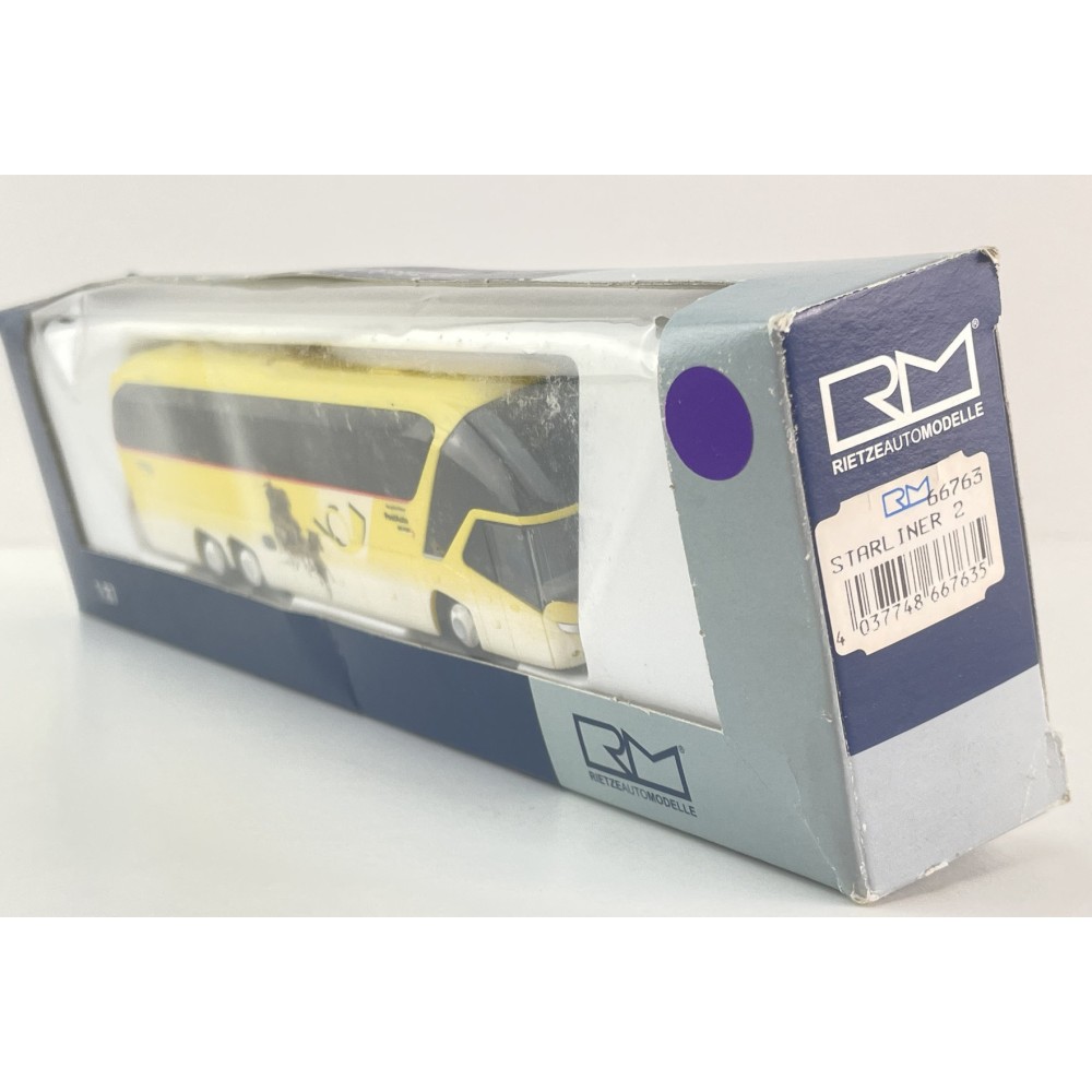Rietze 66763 Neoplan Starliner II Coach Bus Postauto - Region Graubünden Chur - Scale 1:87