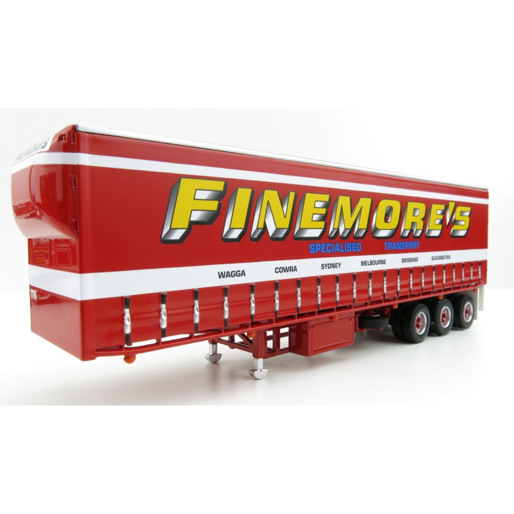 Highway Replicas 12018 Australian Kenworth K100 Prime Mover Freight Semi Tautliner Finemores Transport Scale 1:64