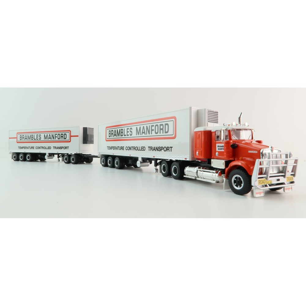 Highway Replicas 12030 Kenworth SAR Truck Double Freight Road Train Brambles Manford Scale 1:64