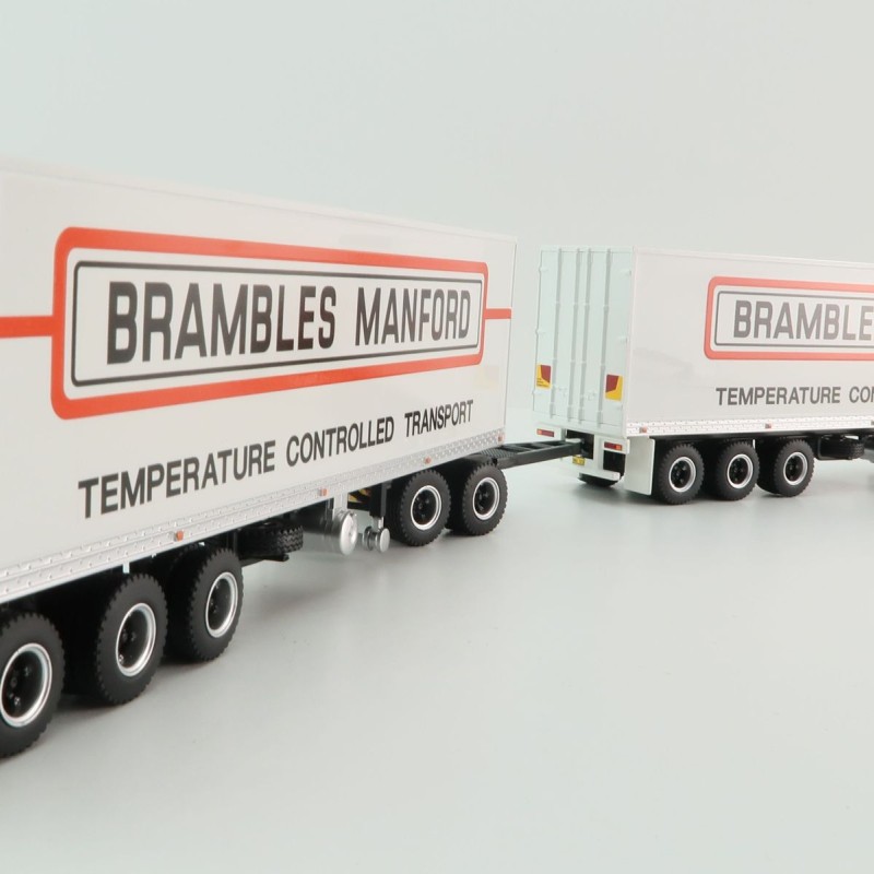 Highway Replicas 12030 Kenworth SAR Truck Double Freight Road Train Brambles Manford Scale 1:64