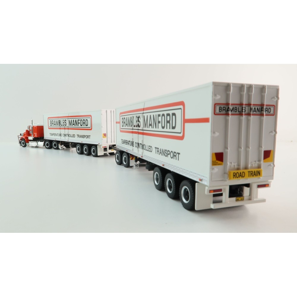 Highway Replicas 12030 Kenworth SAR Truck Double Freight Road Train Brambles Manford Scale 1:64