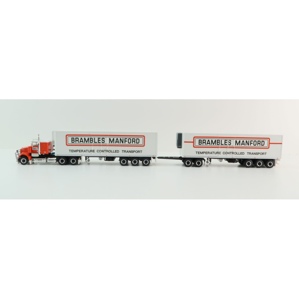 Highway Replicas 12030 Kenworth SAR Truck Double Freight Road Train Brambles Manford Scale 1:64