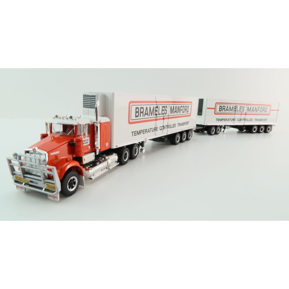 Highway Replicas 12030 Kenworth SAR Truck Double Freight Road Train Brambles Manford Scale 1:64