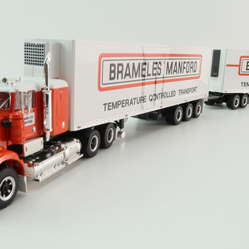 Highway Replicas 12030 Kenworth SAR Truck Double Freight Road Train Brambles Manford Scale 1:64