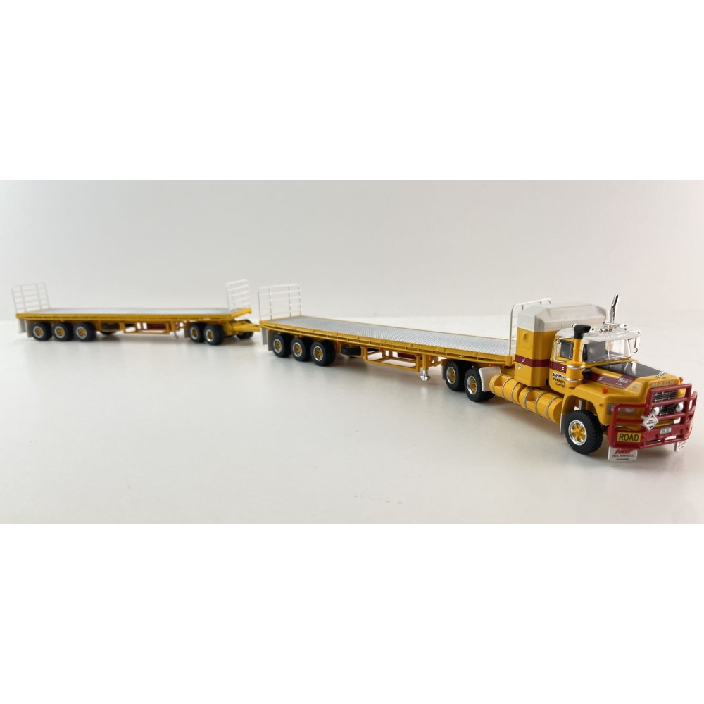 Highway Replicas 12031 Australian Mack Valueliner Truck Flat Top Road Train Neil Mansell Transport - Scale 1:64 