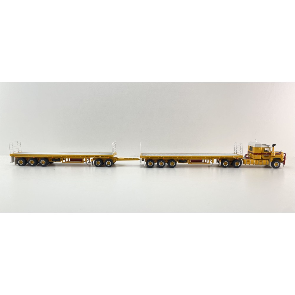 Highway Replicas 12031 Australian Mack Valueliner Truck Flat Top Road Train Neil Mansell Transport - Scale 1:64 