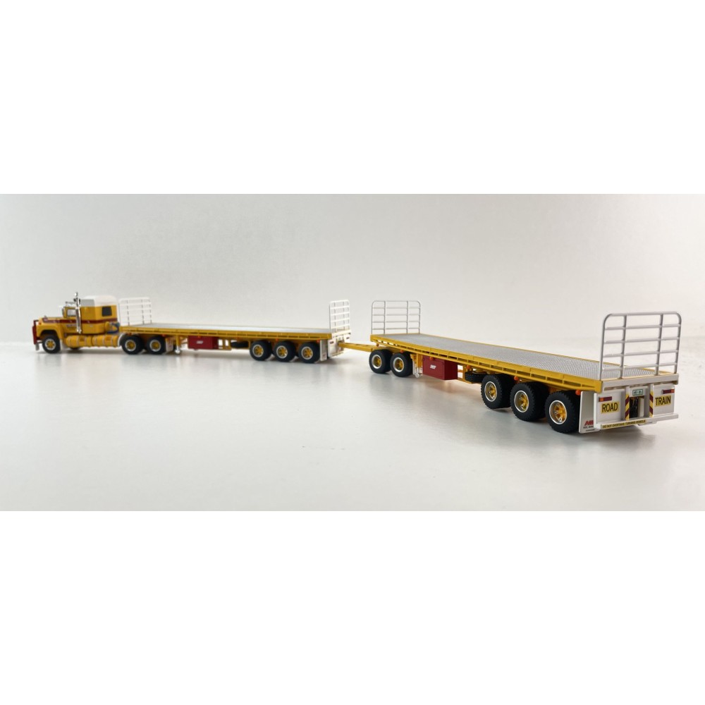Highway Replicas 12031 Australian Mack Valueliner Truck Flat Top Road Train Neil Mansell Transport - Scale 1:64 