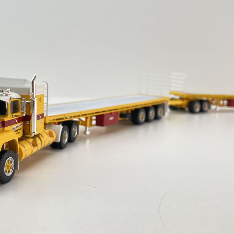 Highway Replicas 12031 Australian Mack Valueliner Truck Flat Top Road Train Neil Mansell Transport - Scale 1:64 