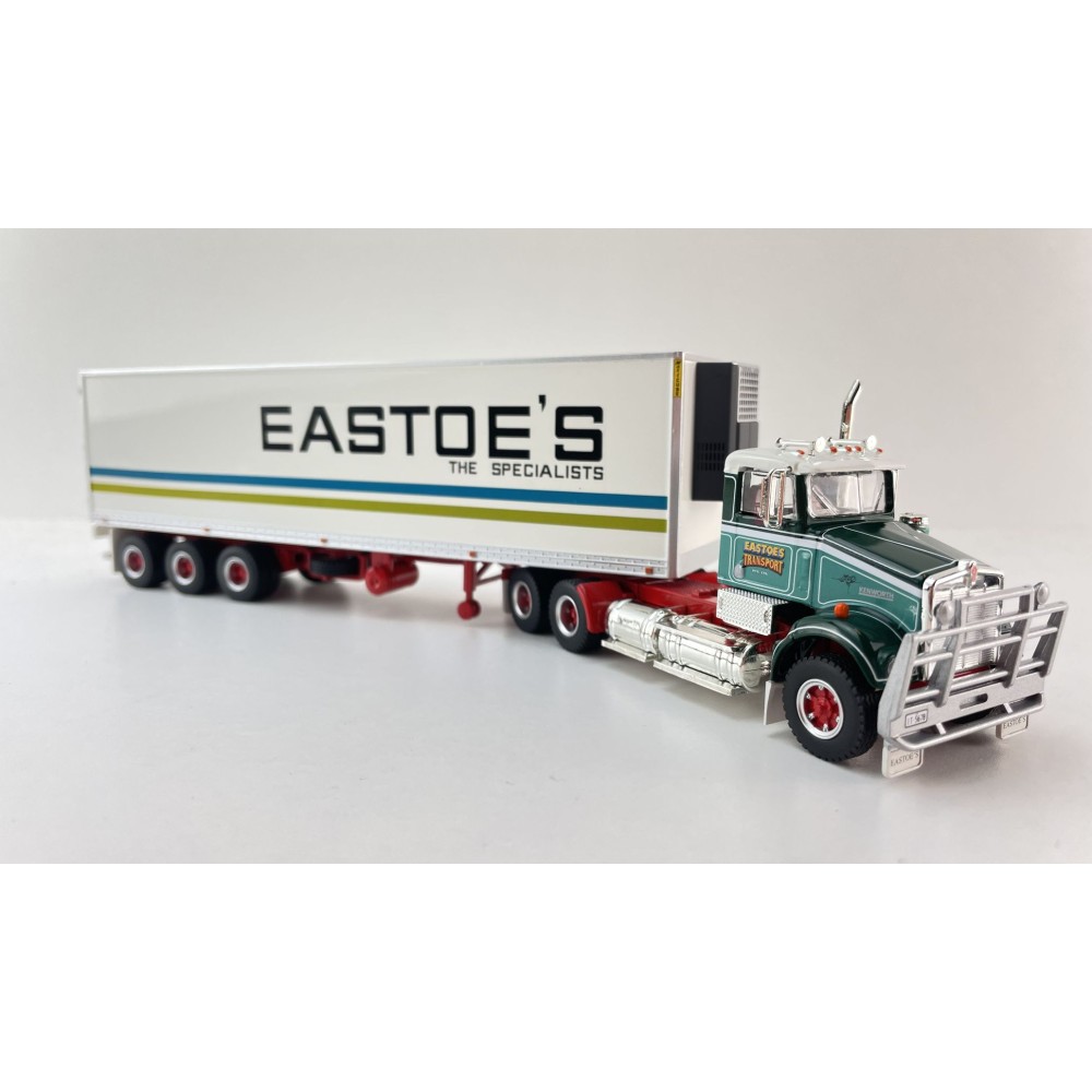 Highway Replicas 12032 Australian Kenworth SAR Day Cab Prime Mover Freight Reefer Semi Box Trailer Eastoe's Transport Scale 1:64