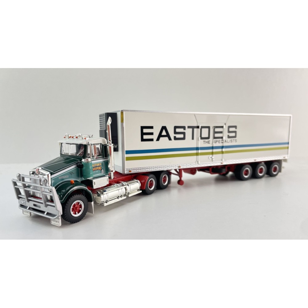 Highway Replicas 12032 Australian Kenworth SAR Day Cab Prime Mover Freight Reefer Semi Box Trailer Eastoe's Transport Scale 1:64