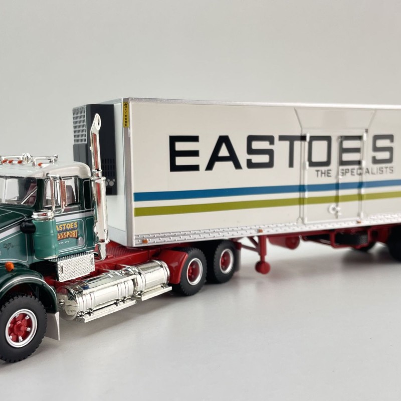 Highway Replicas 12032 Australian Kenworth SAR Day Cab Prime Mover Freight Reefer Semi Box Trailer Eastoe's Transport Scale 1:64