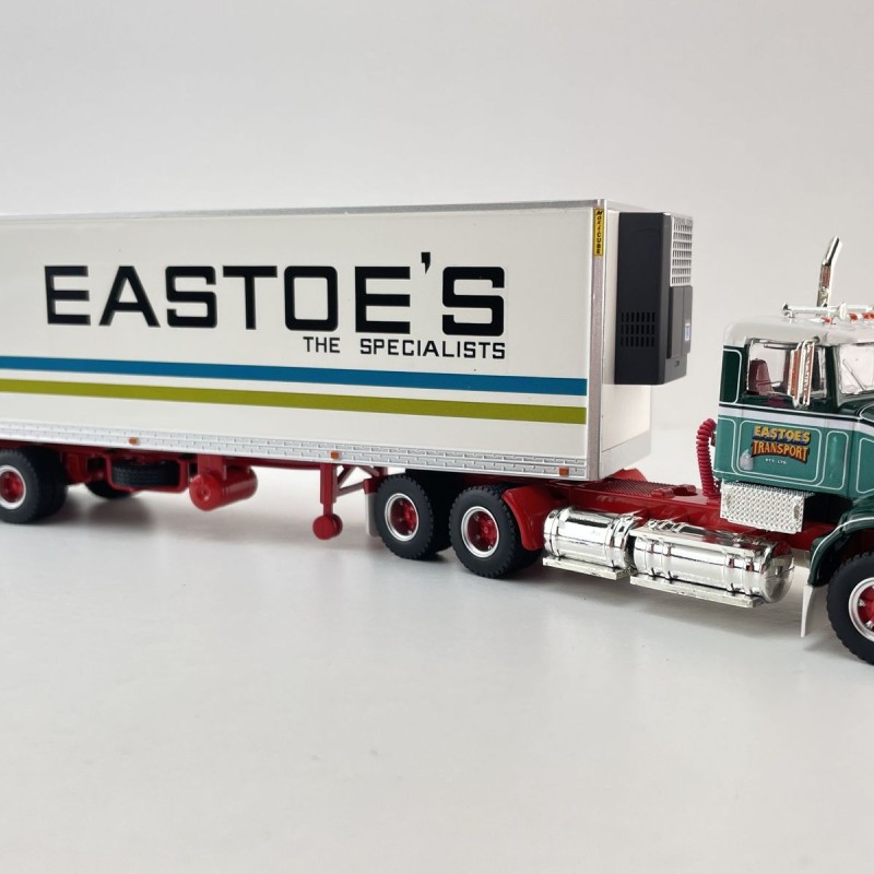 Highway Replicas 12032 Australian Kenworth SAR Day Cab Prime Mover Freight Reefer Semi Box Trailer Eastoe's Transport Scale 1:64
