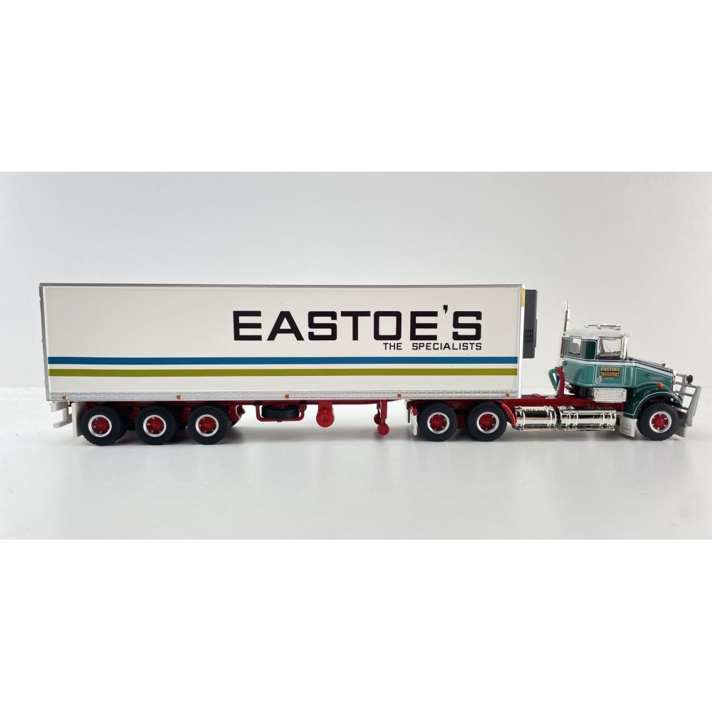 Highway Replicas 12032 Australian Kenworth SAR Day Cab Prime Mover Freight Reefer Semi Box Trailer Eastoe's Transport Scale 1:64
