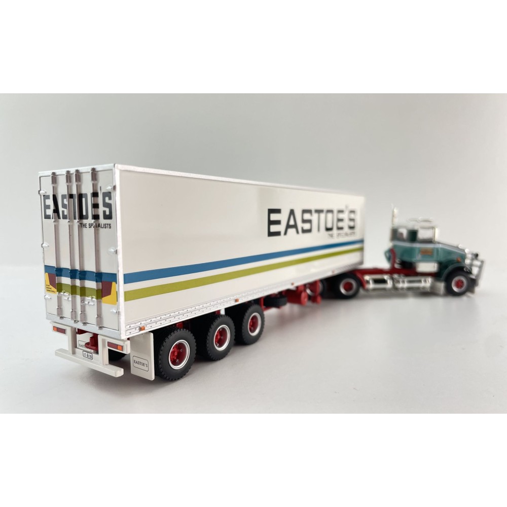 Highway Replicas 12032 Australian Kenworth SAR Day Cab Prime Mover Freight Reefer Semi Box Trailer Eastoe's Transport Scale 1:64