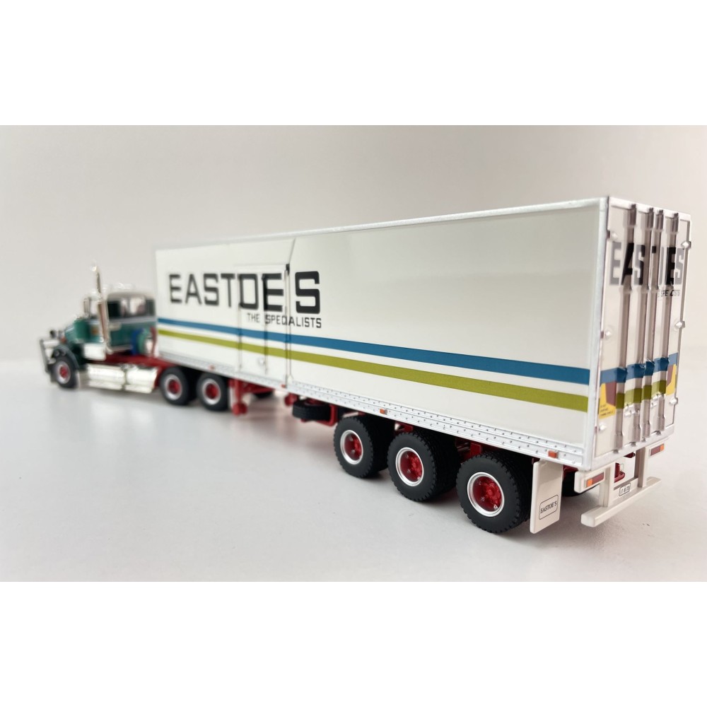 Highway Replicas 12032 Australian Kenworth SAR Day Cab Prime Mover Freight Reefer Semi Box Trailer Eastoe's Transport Scale 1:64