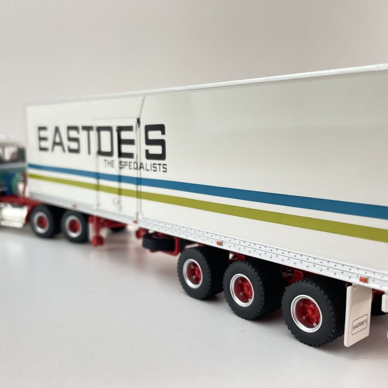 Highway Replicas 12032 Australian Kenworth SAR Day Cab Prime Mover Freight Reefer Semi Box Trailer Eastoe's Transport Scale 1:64