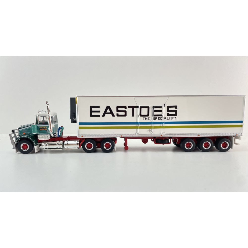 Highway Replicas 12032 Australian Kenworth SAR Day Cab Prime Mover Freight Reefer Semi Box Trailer Eastoe's Transport Scale 1:64