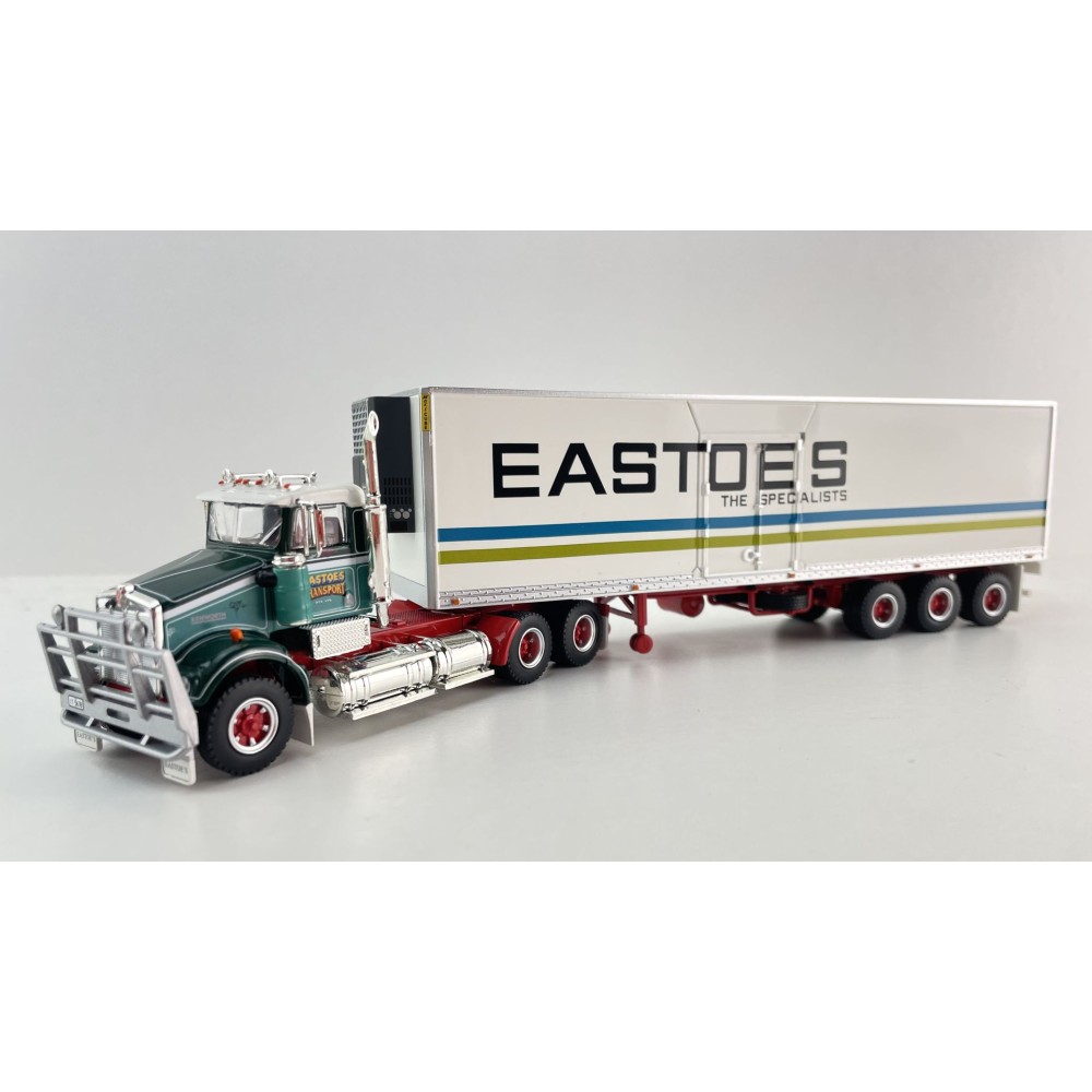 Highway Replicas 12032 Australian Kenworth SAR Day Cab Prime Mover Freight Reefer Semi Box Trailer Eastoe's Transport Scale 1:64