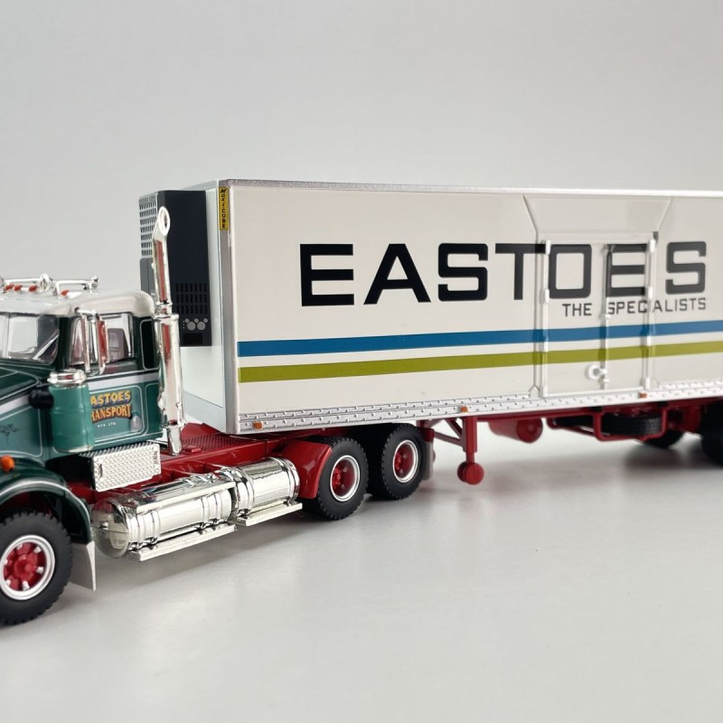 Highway Replicas 12032 Australian Kenworth SAR Day Cab Prime Mover Freight Reefer Semi Box Trailer Eastoe's Transport Scale 1:64