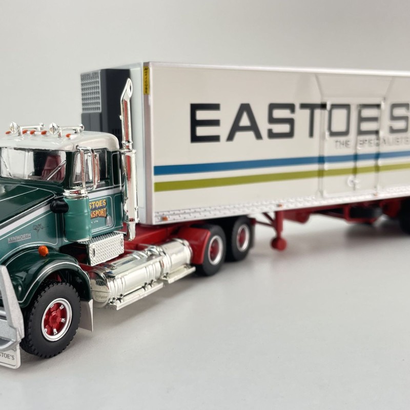 Highway Replicas 12032 Australian Kenworth SAR Day Cab Prime Mover Freight Reefer Semi Box Trailer Eastoe's Transport Scale 1:64