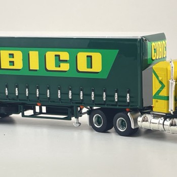 Highway Replicas 12038 Australian Mack Superliner Prime Mover Freight Semi Tautliner Trailer Cubico Scale 1:64