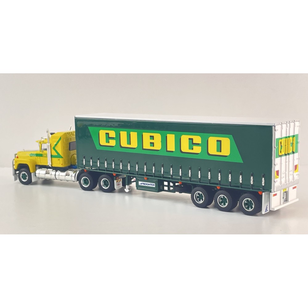 Highway Replicas 12038 Australian Mack Superliner Prime Mover Freight Semi Tautliner Trailer Cubico Scale 1:64